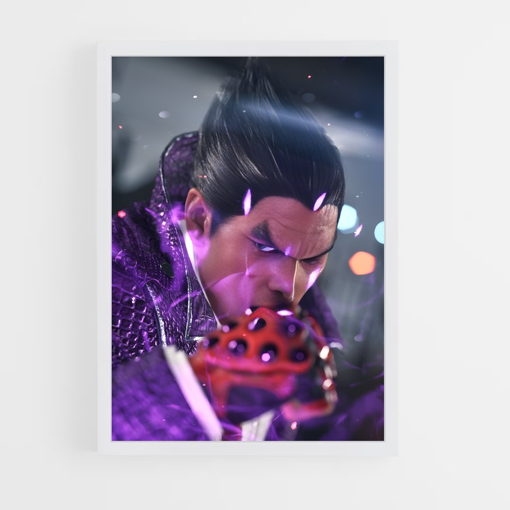 Poster Kazuya en Éveil – affiche Tekken (vue 3)